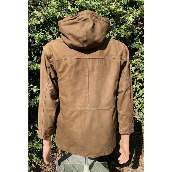 Timberland Water Resistant Leather Jacket Mens S Wool Lined Leather Jacket - Picture 4 of 11